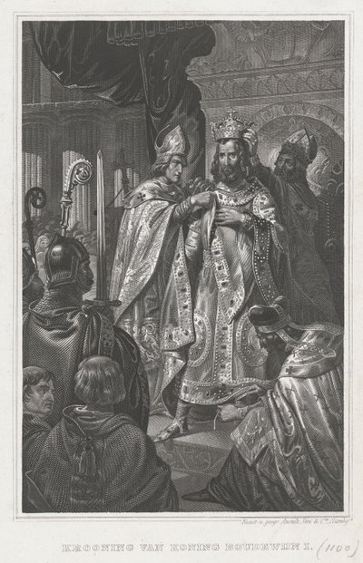 The Coronation of Baldwin I on Christmas Day 1100 by Unbekannt