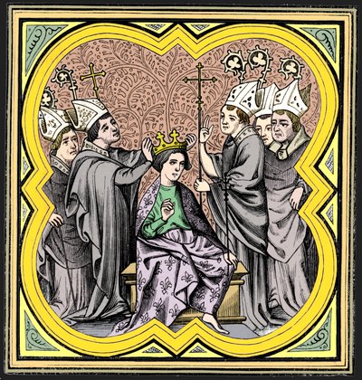 The coronation of Charlemagne, 14th century by Unbekannt