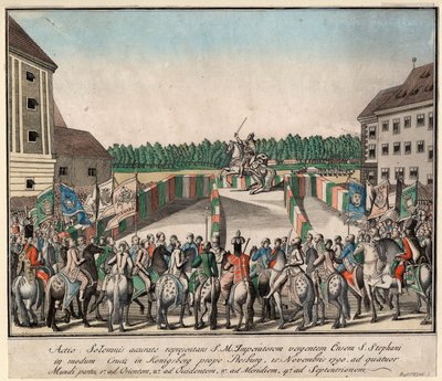 The Coronation of Emperor Leopold II as King of Hungary in Pressburg on November 15, 1790 by Unbekannt