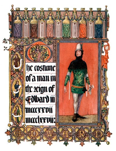 The costume of a man in the reign of Edward III by Unbekannt