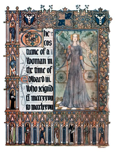 The Costume of a Woman in the Reign of Edward III, 1909 by Unbekannt