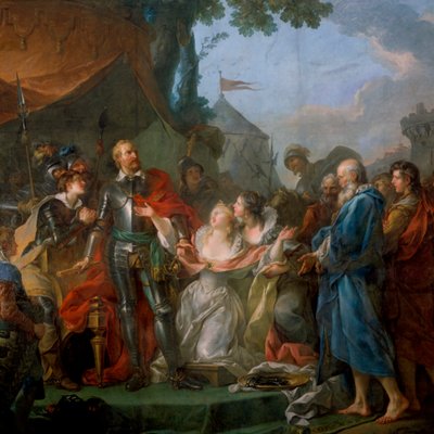 The courageous action of Eustache de Saint-Pierre at the Siege of Calais by Unbekannt