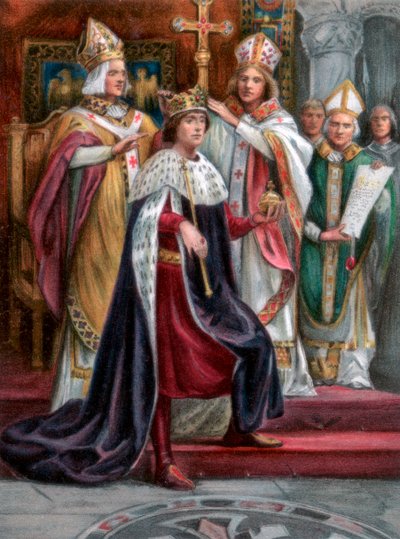 The crowning of Edward I, Westminster, 19 August 1274 by Unbekannt