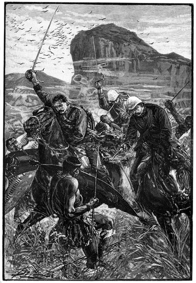 The Dash with the Colours, Battle of Isandlwana, Anglo-Zulu War, 22 January 1879 by Unbekannt