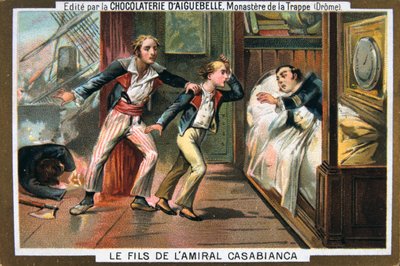 The Death of Admiral Casabianca and His Son at the Battle of the Nile by Unbekannt