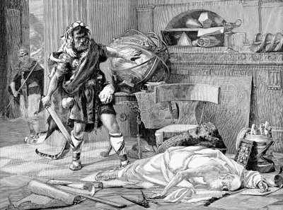 The Death of Archimedes at the Capture of Syracuse by the Romans, 212 BC by Unbekannt