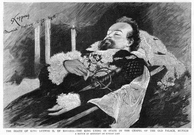 The Death of King Ludwig II of Bavaria by Unbekannt