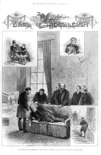 The Death of Lord Iddesleigh in Downing Street, London, 1887 by Unbekannt