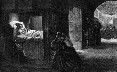 The deathbed of Oliver Cromwell, 3 September 1658 by Unbekannt