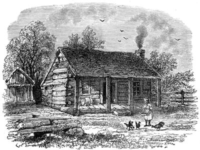 The early home of Abraham Lincoln, Gentryville, Indiana, 19th century by Unbekannt