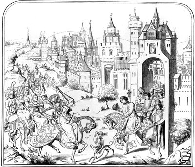 The entry of Queen Isabel into Paris by Unbekannt