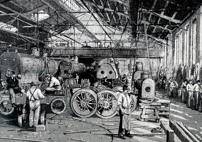 The Erecting Shop of the Baldwin Locomotive Works by Unbekannt