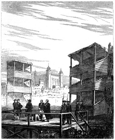 The execution of Lord Derwentwater 1689-1716 on Tower Hill, London, 1716 by Unbekannt