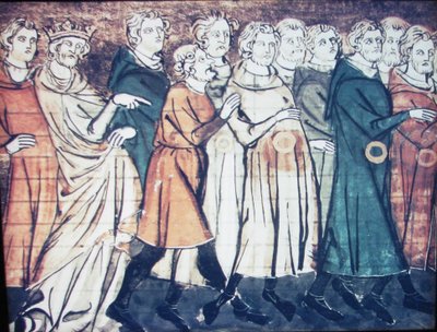 The Expulsion of Jews from France in 1182 (A Miniature from Grandes Chroniques de France) by Unbekannt