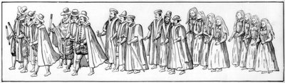 The faithful subjects who led the procession at Elizabeth