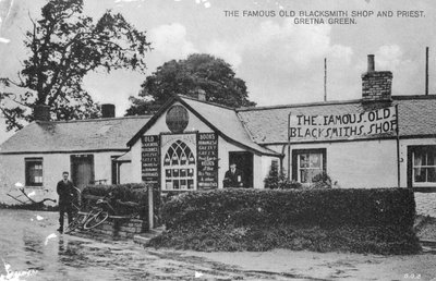 The famous old blacksmiths shop, Gretna Green, Dumfriesshire, Scotland by Unbekannt