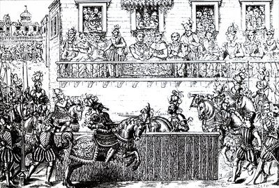 The Fatal Wounding of King Henry II of France by Unbekannt