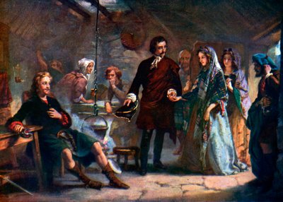 The first meeting of Prince Charles and Flora Macdonald on the island of South Uist by Unbekannt