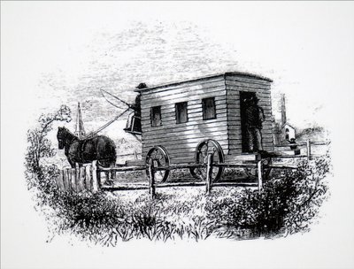 The First Passenger Coach Built by George Stephenson by Unbekannt