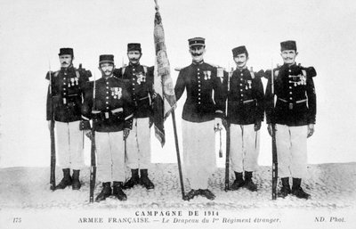 The Flag of the 1st Regiment of the French Foreign Legion by Unbekannt