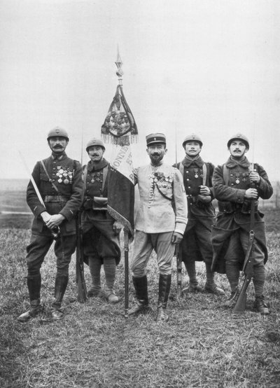 The flag of the Regiment de Marche, of The French Foreign Legion by Unbekannt