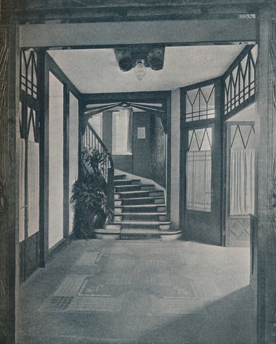 The floor and staircase of Behrens House, designed by Peter Behrens, 1901 by Unbekannt