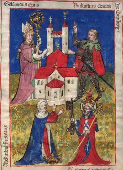 The Founding of the Oehringen Convent of Canons in 1037 from the Obleybuch of Oehringen by Unbekannt