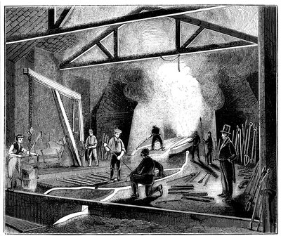 The foundry or cast house, Butterley Ironworks, Derbyshire by Unbekannt