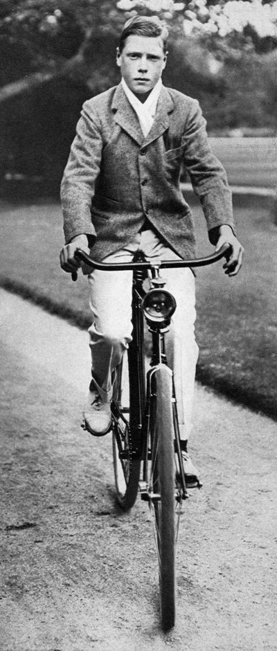 The Future King Edward VIII Riding His Bicycle by Unbekannt