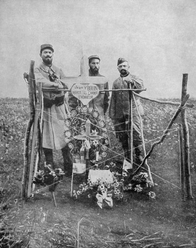 The grave of Sergeant Jean Bouin, French soldier, France, World War I by Unbekannt
