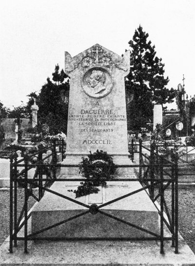 Gravestone of Louis Daguerre, French photography pioneer by Unbekannt