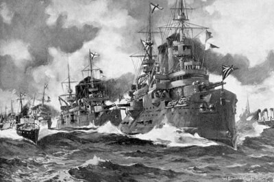 The Great Russian Fleet Steaming Forth for the Last Time, Russo-Japanese War by Unbekannt