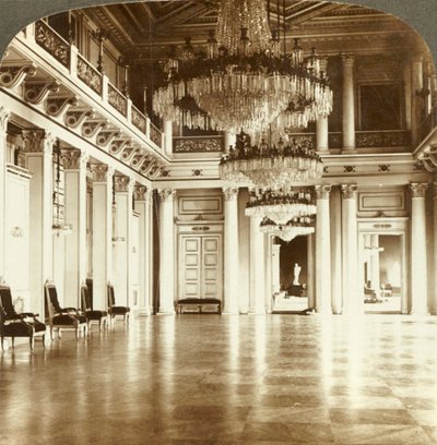 The great ball-room at the Palace, Christiania, Norway by Unbekannt