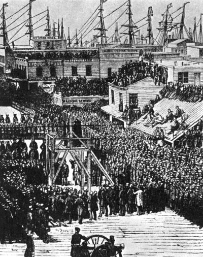 The Hanging of Hetherington and Brace, San Francisco, 29th July 1856 by Unbekannt