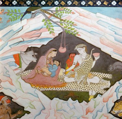 The Holy Family Seated in a Cave on Mount Kailasa by Unbekannt