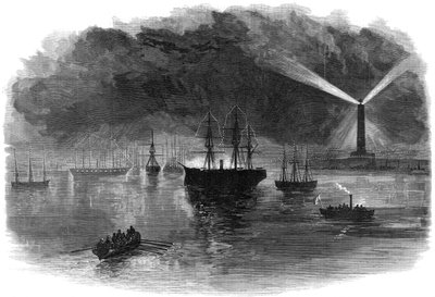 The illuminations of Port Said during the opening of the Suez Canal, Egypt, 1869 by Unbekannt