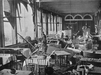 The interior of the Grand Hotel, showing the damage done by the bombardment by Unbekannt