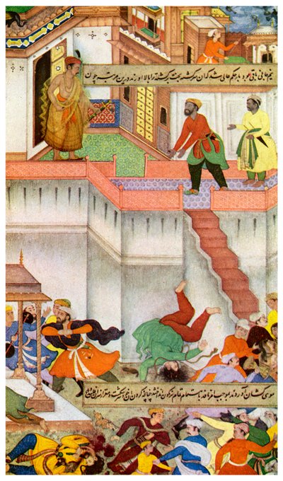 The Killing of Adham Khan by Akbar by Unbekannt