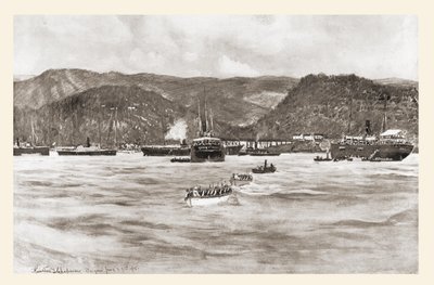 The landing of the Fifth Army Corps under General William R. Shafter at Daiquiri, Cuba, June 22 to 24 by Unbekannt