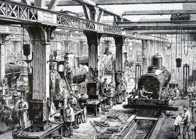 The manufacture floor of the Societe Alsacienne de Constructions Mecaniques by Unbekannt