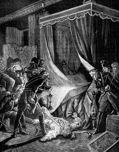 The murder of Tsar Paul I of Russia, March 1801 by Unbekannt