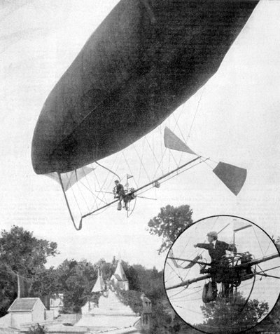 The new airship of Alberto Santos-Dumont, 30th September 1900 by Unbekannt