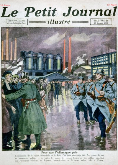 The occupation of the Ruhr by France and Belgium troops by Unbekannt