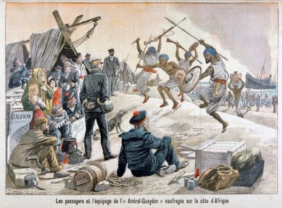 The Passengers and Equipment of Admiral Gueydon Shipwrecked on the African Coast, 1903 by Unbekannt