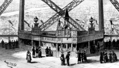 The Pavilion of the Figaro, on the Second Storey of the Eiffel Tower, Paris by Unbekannt