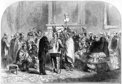 The President of the United States Inducing the Hostile Tribes to Shake Hands by Unbekannt
