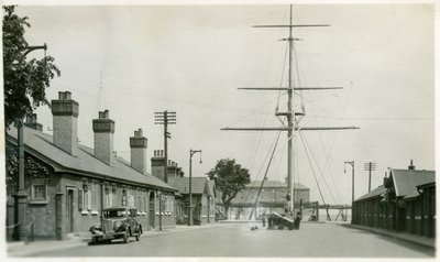 The quarterdeck, Royal Navy training establishment, Shotley, Suffolk, 1936 by Unbekannt