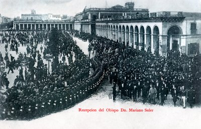 The reception of Bishop Mariano Soler, Montevideo, Uruguay, c1900s by Unbekannt