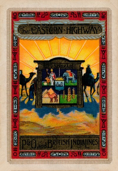 The reverse of a playing card produced for P&O and British India Lines by Unbekannt