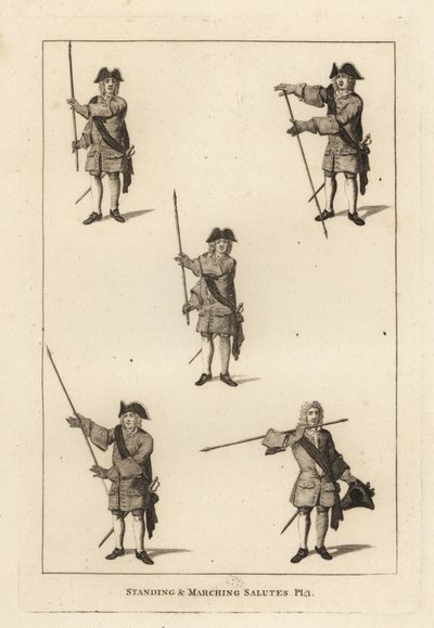 The standing and marching salute exercises by Unbekannt